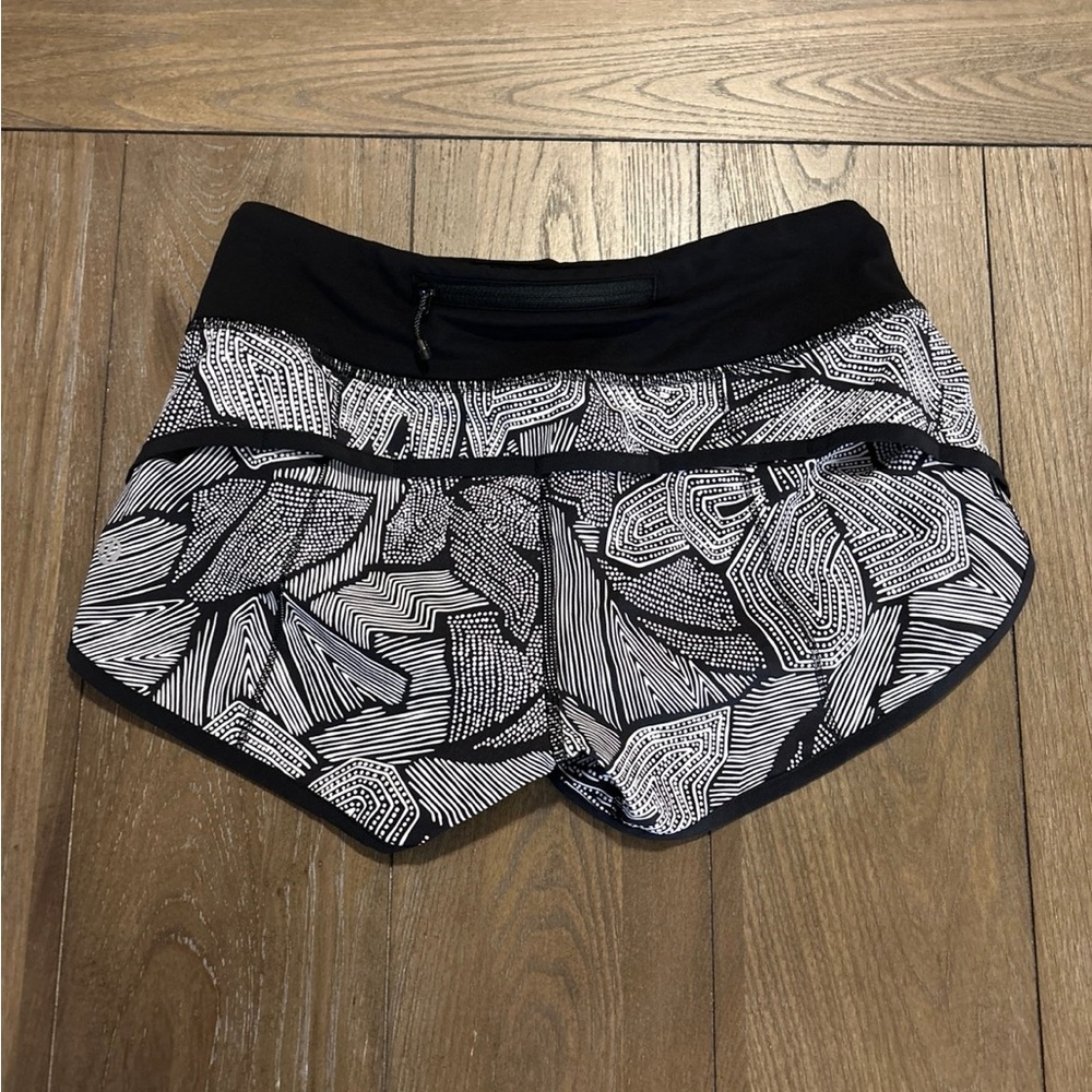 lululemon athletica Black and White Athletic Shorts - Picture 2 of 3